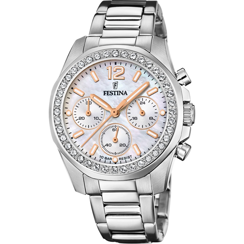 boyfriend-f20606-1-ivory-bracelet-acier-inoxydable-femme Montre Festina F20606/1 – Image 1