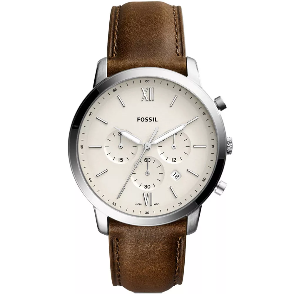 montre-fossil-en-cuir-marron (1) Montre Fossil FS5380 Neutra Chrono – Image 1