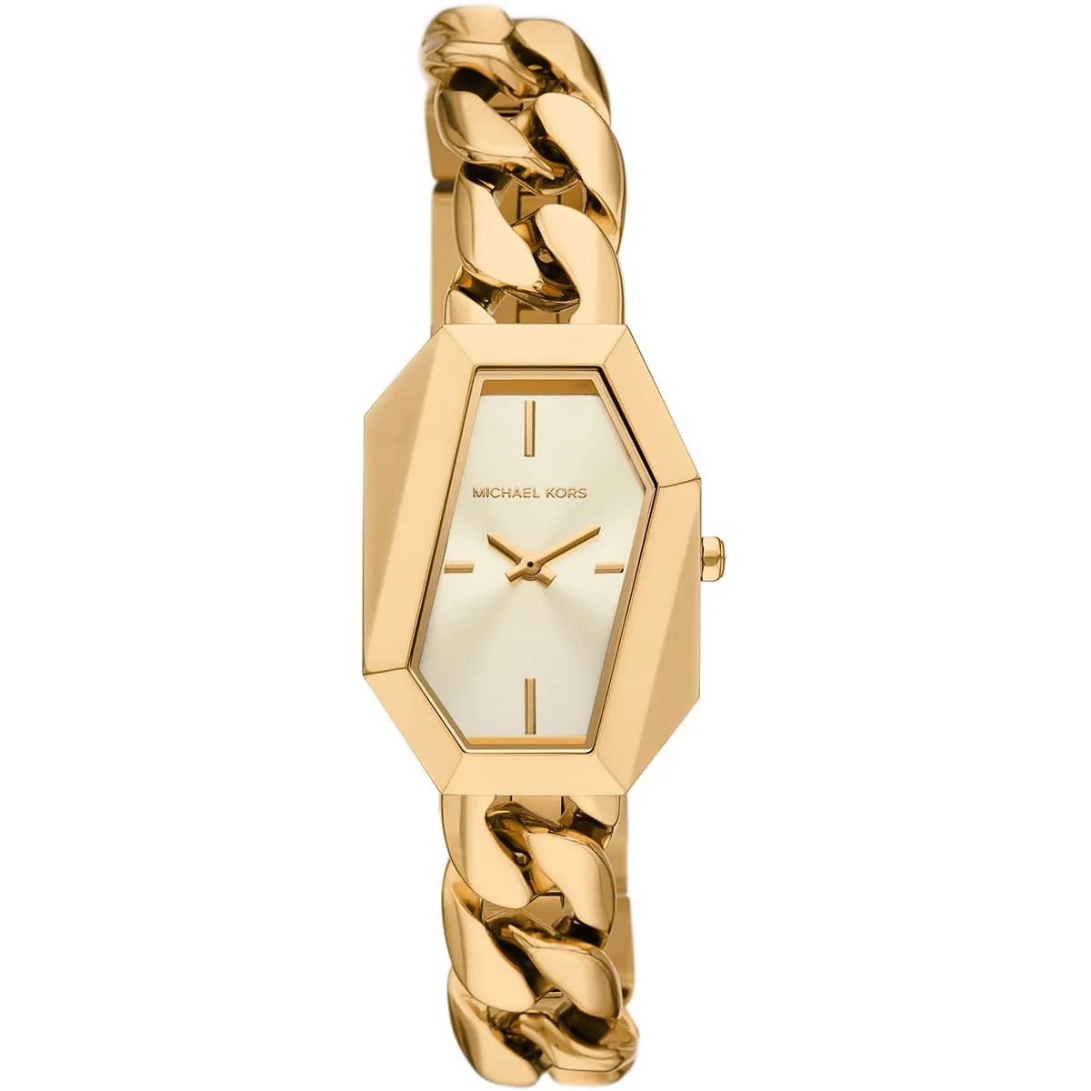 mk4878-michael-kors-watch-women-square-gold-dial-stainless-steel-metal-golden-strap-quartz-battery-analog-two-hand-suri Montre Michael Kors MK4878 Suri – Image 1